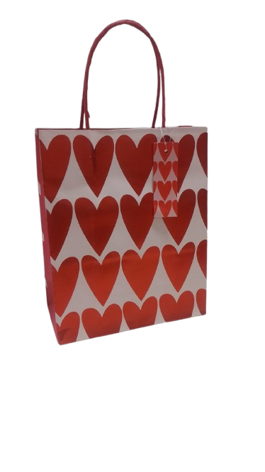 SACOLA PRESENTE CORACOES VM 25,5X21X10CM 